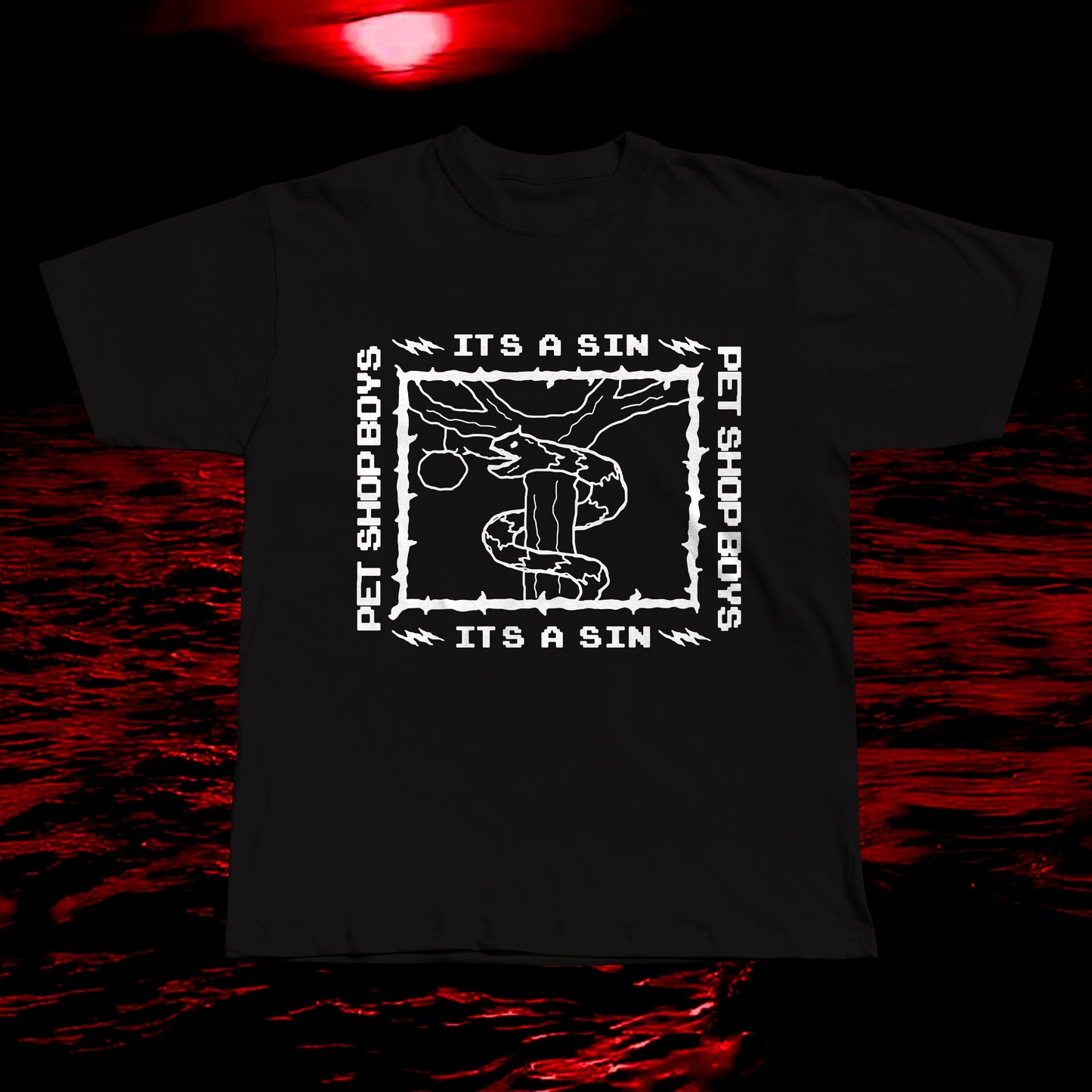 Pet Shop Boys “It’s a Sin” Inspired T-Shirt – Handmade Screen Print
