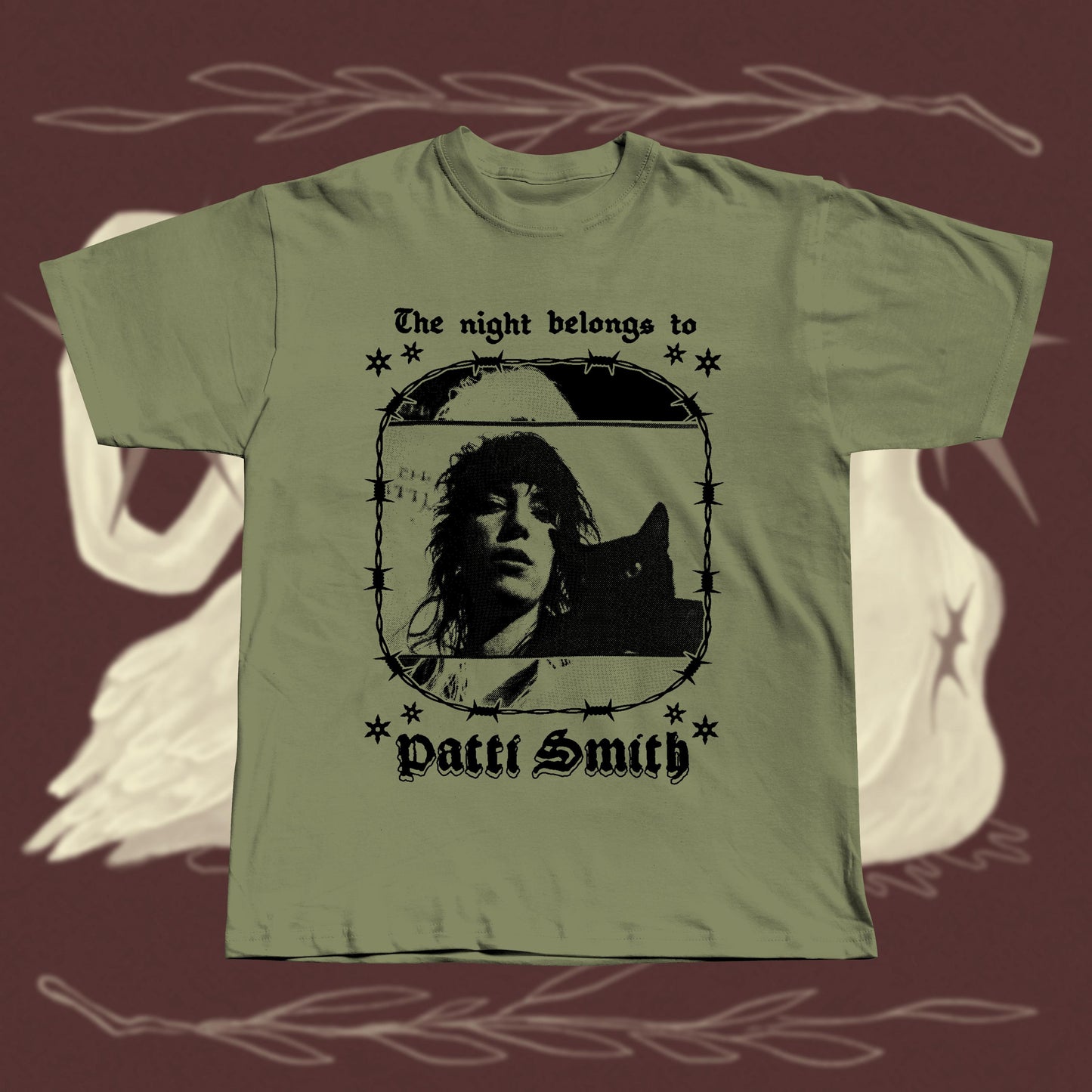 Patti Smith T-Shirt: Hand Screen Printed, Rock Music Tee