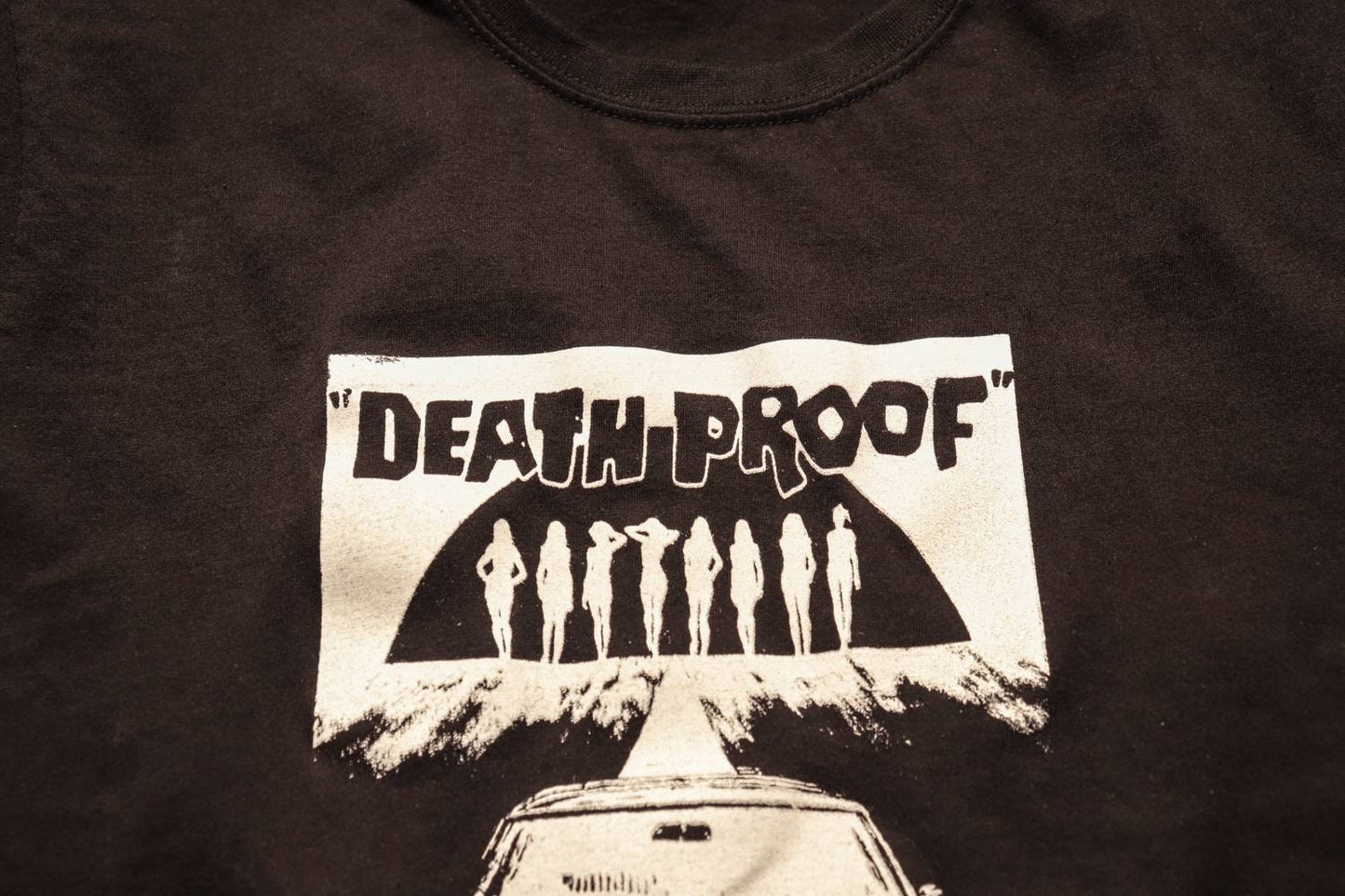 Death Proof Inspired Black T-Shirt – Hand Screen Printed (Fan-Made)