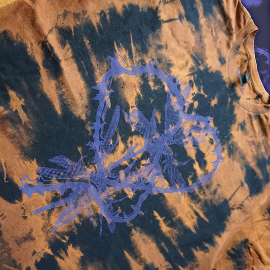 SpikY Heart Shirt - Bipolia Merch - Hand Screen Printed Bleached Tee