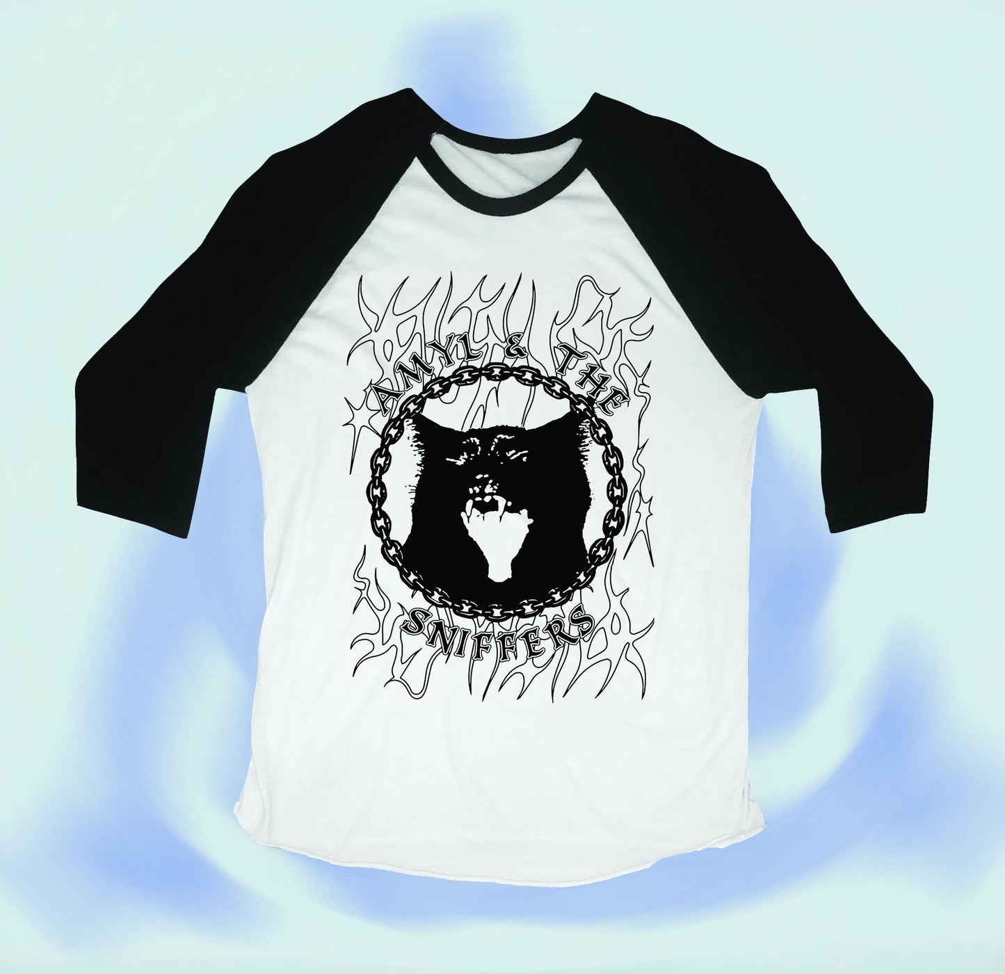 Amyl & the Sniffers Inspired Baseball T-Shirt – Hand Screen Printed