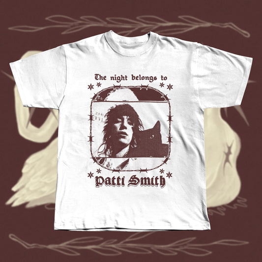 Patti Smith T-Shirt: Hand Screen Printed, Rock Music Tee