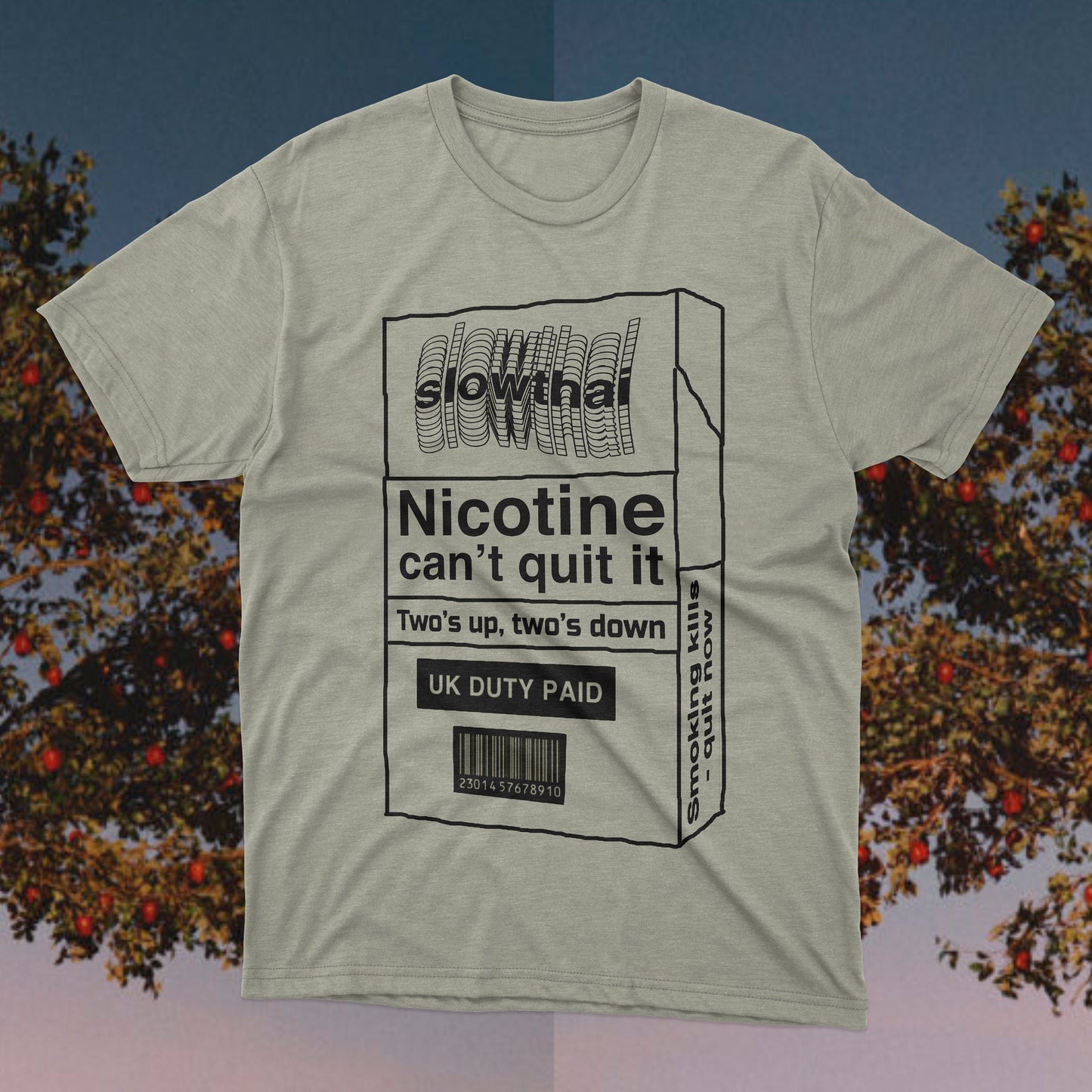 Slowthai Graphic T-Shirt – “Nicotine Can’t Quit It” Doorman Inspired Tee