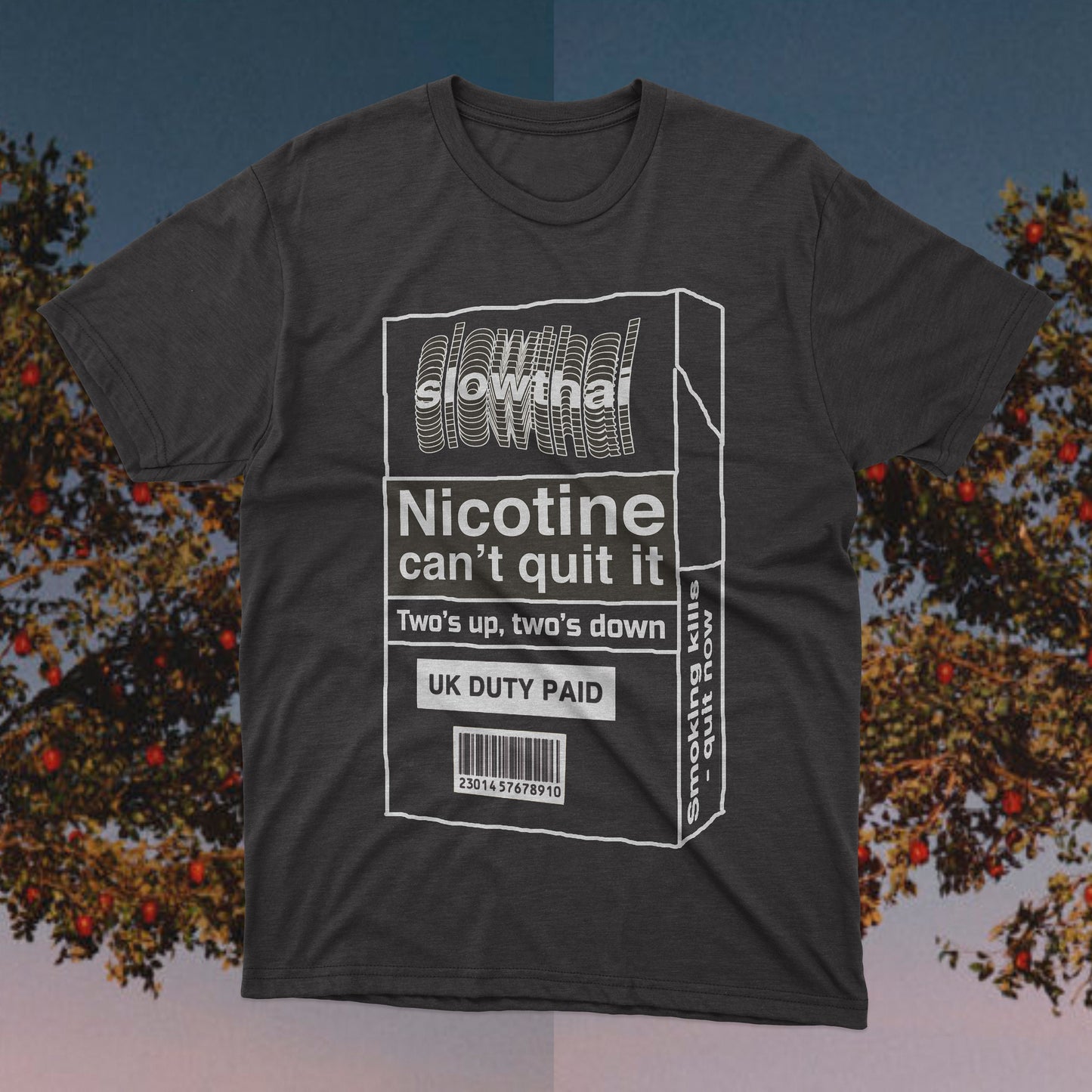 Slowthai Graphic T-Shirt – “Nicotine Can’t Quit It” Doorman Inspired Tee