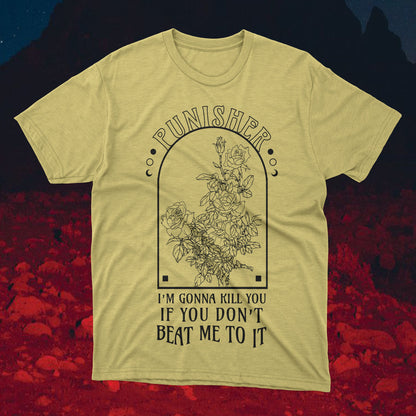 Handmade Screen Print Tee – Phoebe Bridgers Punisher Inspired Graphic
