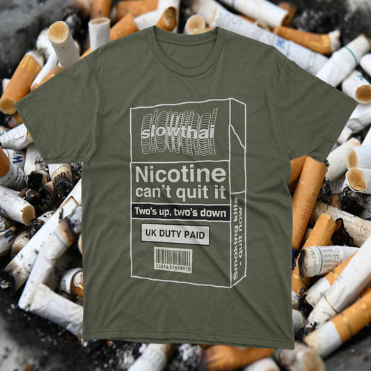 Slowthai Graphic T-Shirt – “Nicotine Can’t Quit It” Doorman Inspired Tee