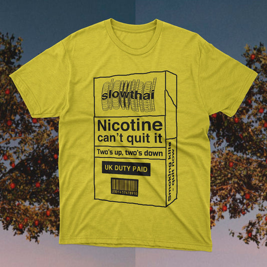 Slowthai Graphic T-Shirt – “Nicotine Can’t Quit It” Doorman Inspired Tee