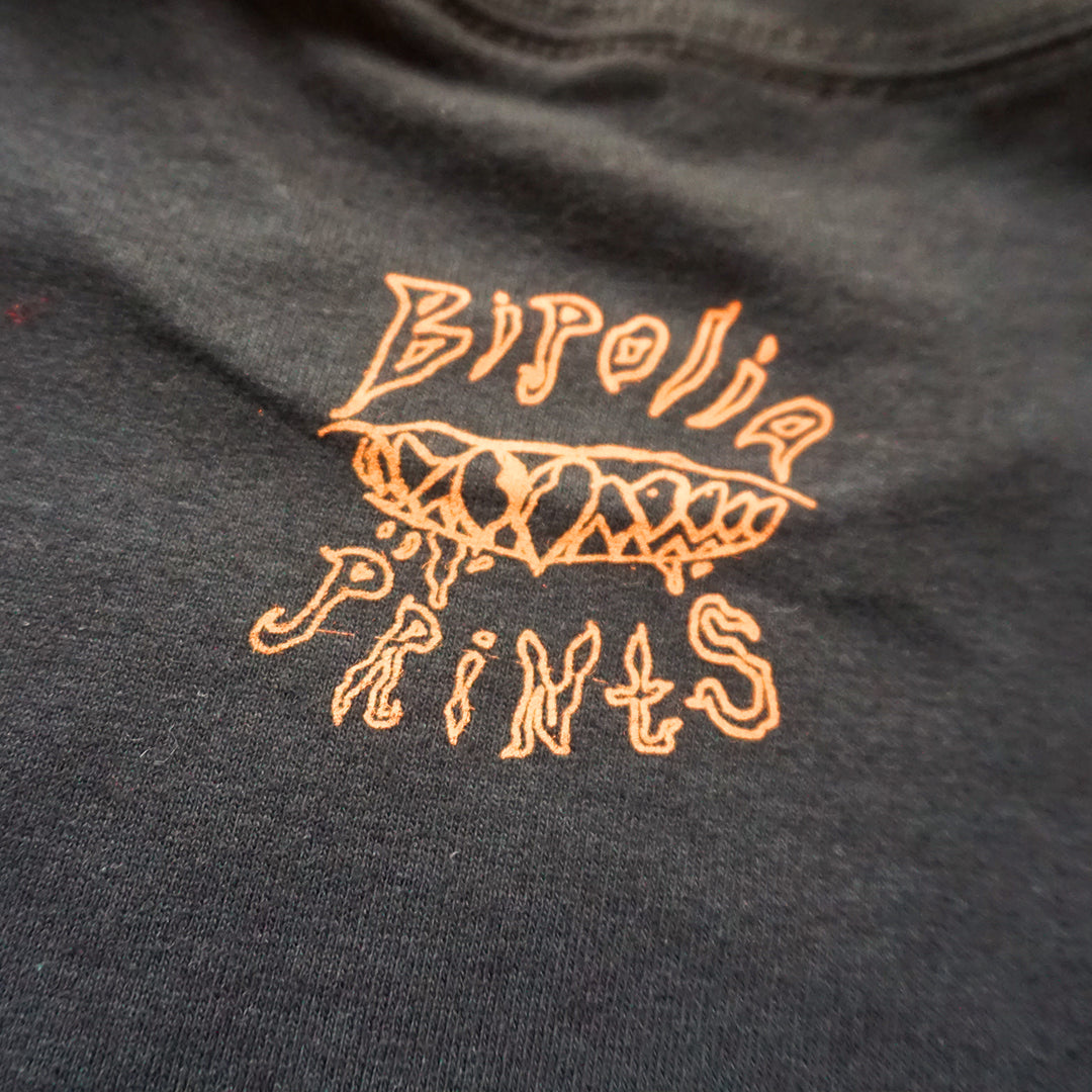 COBWEBS T-shirt - Bipolia Merch - Hand Screen Printed Black Tee