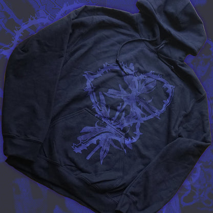 HEART Black Hoodie - Bipolia Merch - Hand Screen Printed