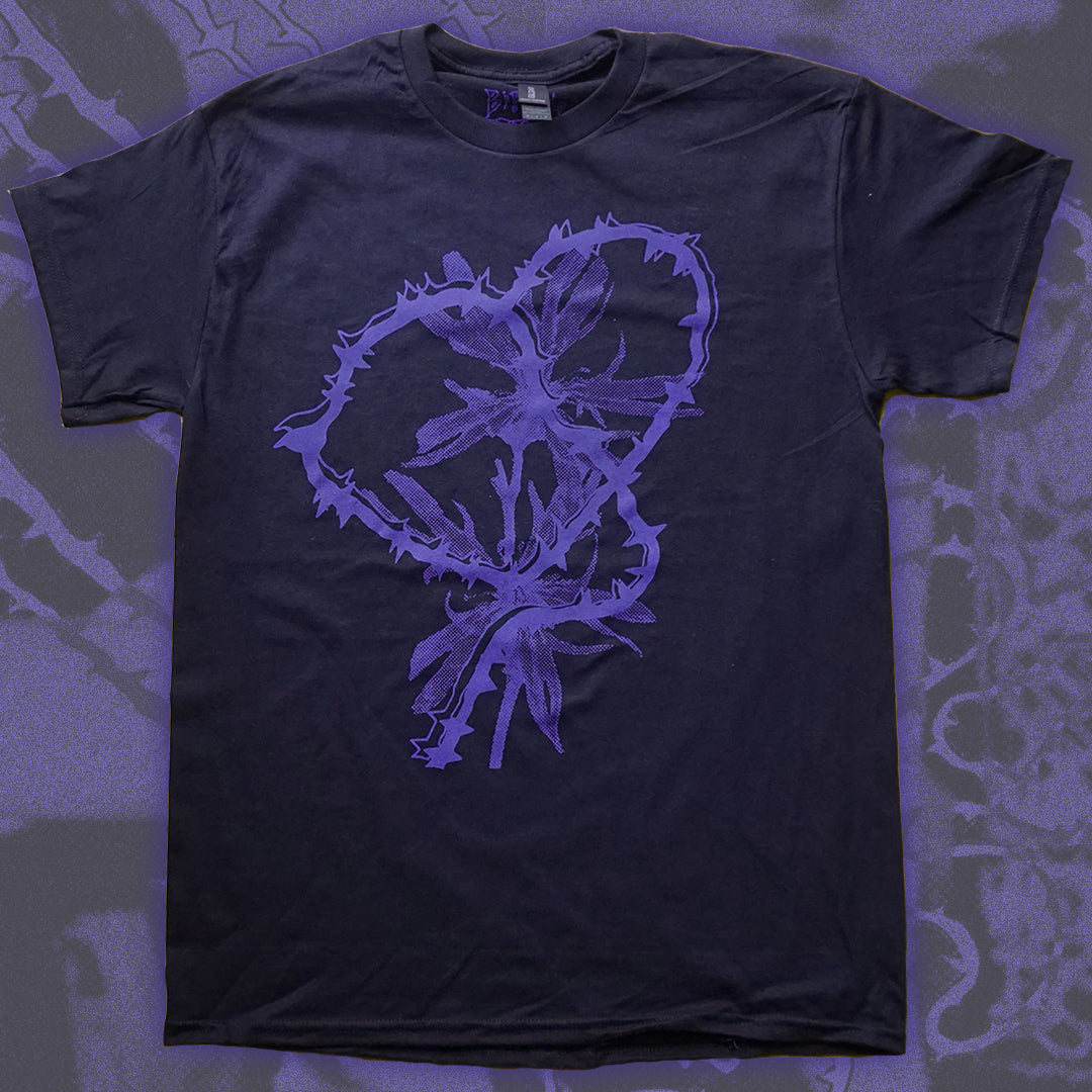 HEART T-shirt - Bipolia Merch - Hand Screen Printed Black Tee