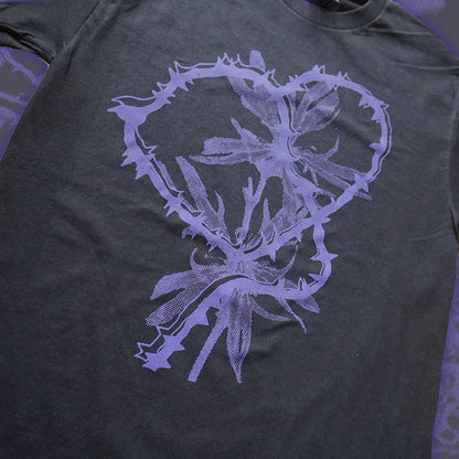 HEART T-shirt - Bipolia Merch - Hand Screen Printed Black Tee