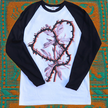 HEART Baseball Shirt – Bipolia Merch - Hand Screen Printed