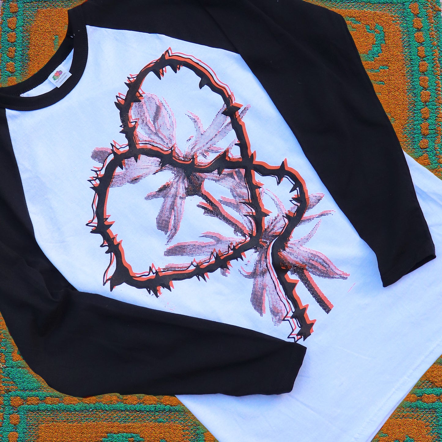 HEART Baseball Shirt – Bipolia Merch - Hand Screen Printed