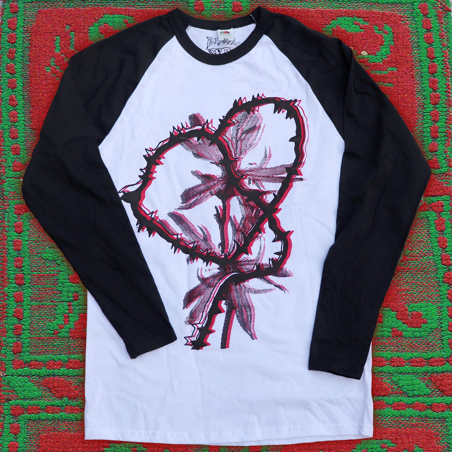 HEART Baseball Shirt – Bipolia Merch - Hand Screen Printed