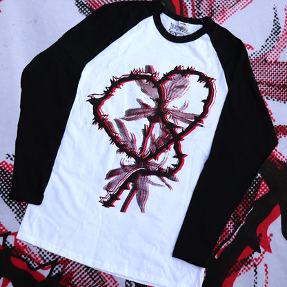 HEART Baseball Shirt – Bipolia Merch - Hand Screen Printed