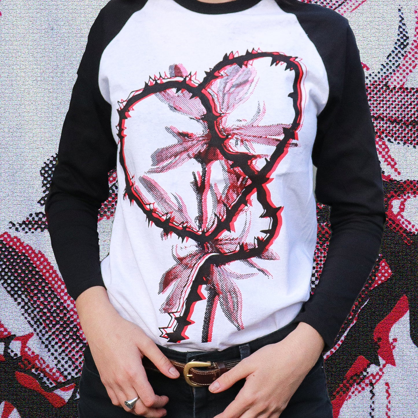 HEART Baseball Shirt – Bipolia Merch - Hand Screen Printed