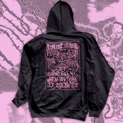 TEETH Black Hoodie - Bipolia Merch - Hand Screen Printed