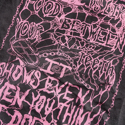 TEETH Black Hoodie - Bipolia Merch - Hand Screen Printed