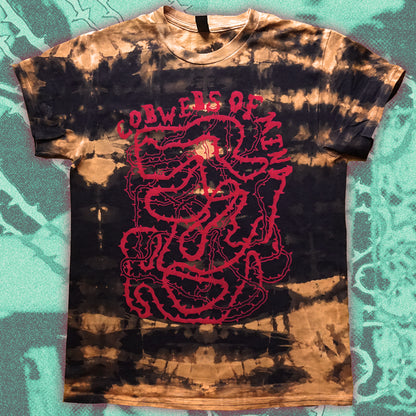 Cobwebs Shirt - Bipolia Merch - Hand Screen Printed Bleached Tee