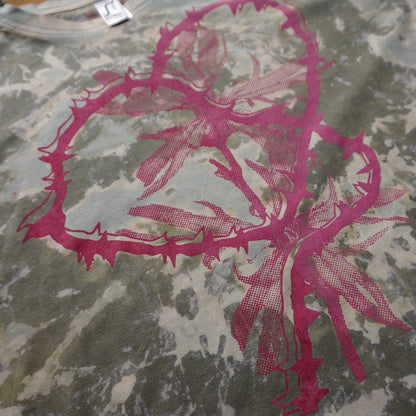 Spiky Heart - Bipolia Merch - Hand Screen Printed Bleached Tee
