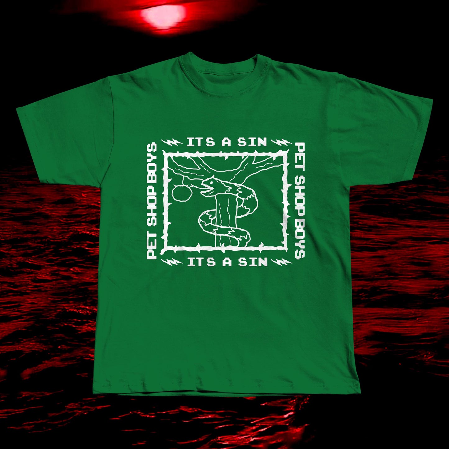 Pet Shop Boys “It’s a Sin” Inspired T-Shirt – Handmade Screen Print