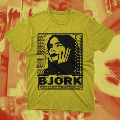Bjork T-Shirt: Hand Screen Printed, Gothic Style