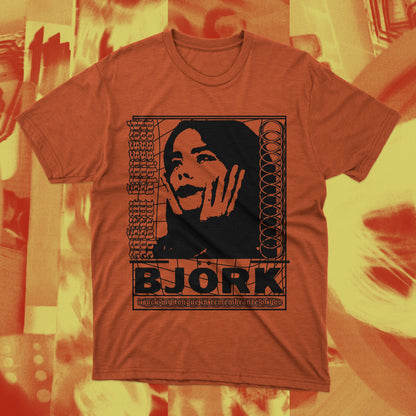 Bjork T-Shirt: Hand Screen Printed, Gothic Style