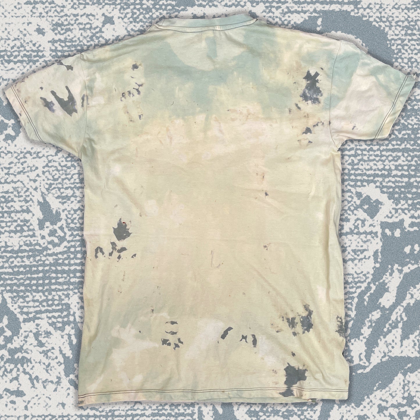 Cobwebs of Mind Bleached Tie-Dye T-Shirt: Hand Screen Printed Reworked Tee