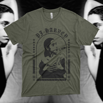 PJ Harvey Inspired T-Shirt – Hand Screen Printed (Fan-Made)