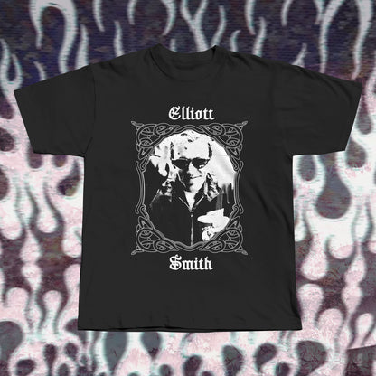 Elliott Smith Inspired T-Shirt – Hand Screen Printed Cotton Tee