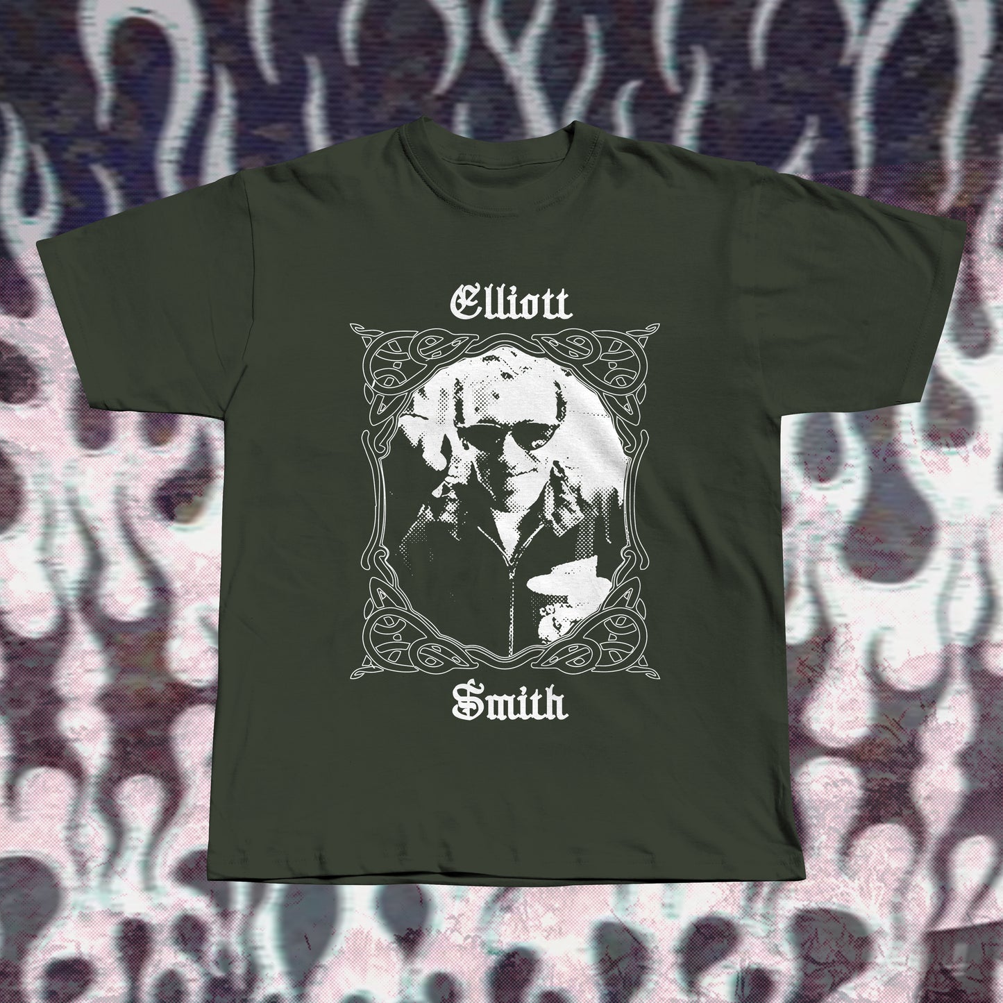 Elliott Smith Inspired T-Shirt – Hand Screen Printed Cotton Tee