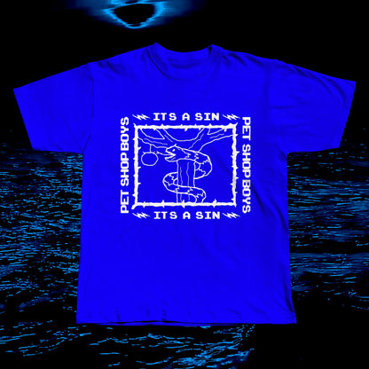 Pet Shop Boys “It’s a Sin” Inspired T-Shirt – Handmade Screen Print