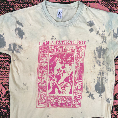 Fugazi Bleached Tie-Dye T-Shirt: Hand Screen Printed Reworked Tee