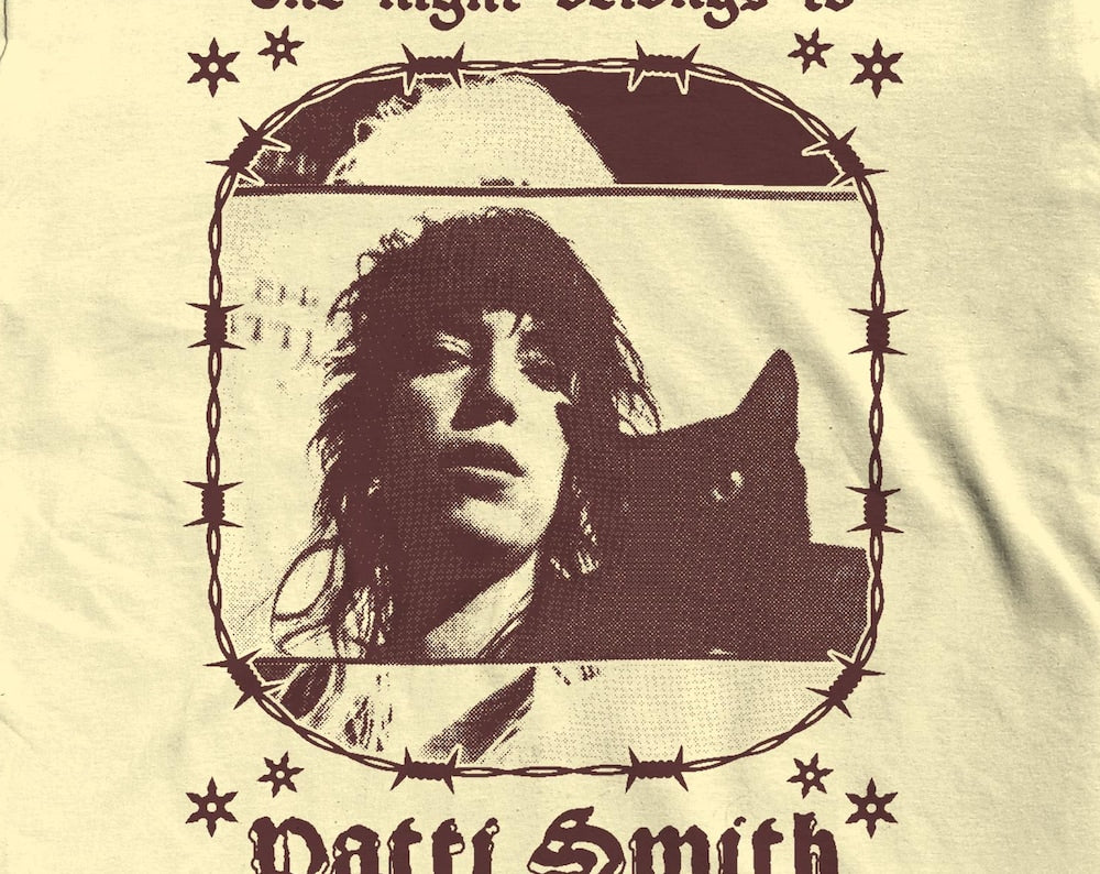 Vintage Patti Smith T-Shirt: Barbed Wire Cat Design