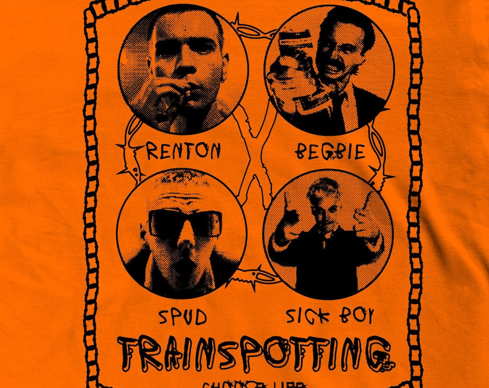 Trainspotting Inspired Hand Screen Printed T-shirt